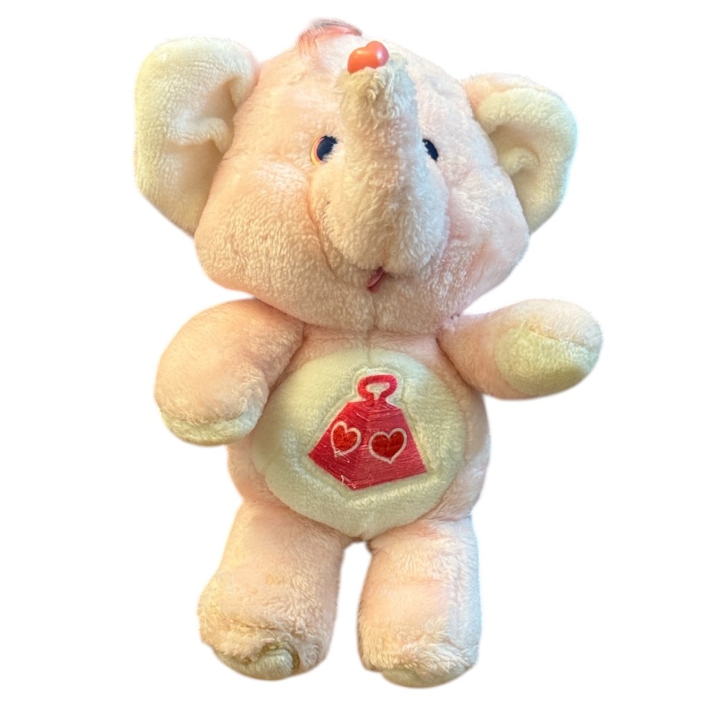 Care Bear Cousins Vintage 1984 Lotsa Heart Elephant Pink Plush Stuffed Animal